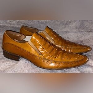 Jo Ghost Patent Leather Slip On Studded Loafers Shoes Casual Men’s 7 40 Italy